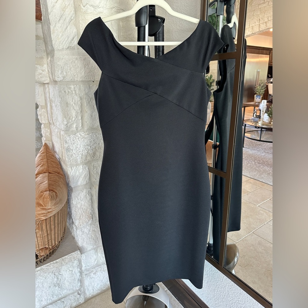 Adrianna Papell Black Mini Dress